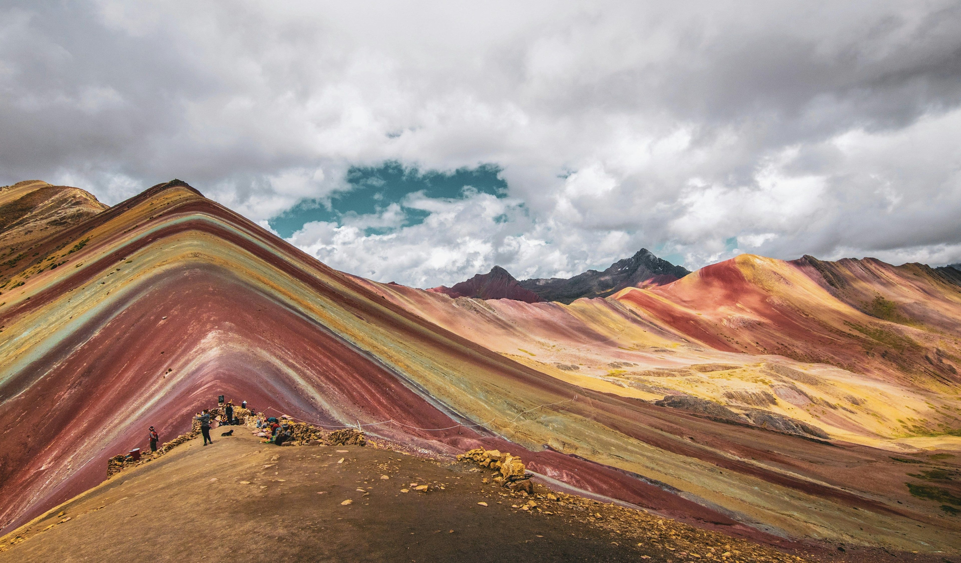 Image of rainbow mountains in Cusco, Peru